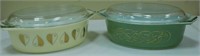 Two 2 1/2 Qt Pyrex Oval Covered Casseroles