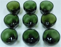 9 Russel Wright Imperial Pinch Tumblers in Green