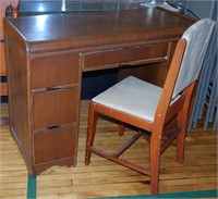 Art Deco Kneehole Desk and Chair