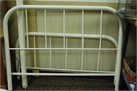 Vintage painted White Iron Double Bed