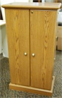Locking Woodgrain Laminate Storage Cabinet