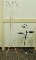 Two Vintage Iron Plant Stands