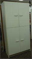 Techline White Laminate 4 Door Cabinet