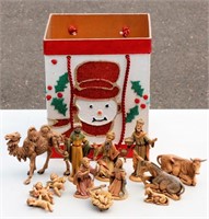 Italy Nativity Scene in Cool Decor Box