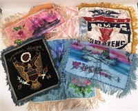 5 MILITARY PILLOW CASES AND 1 APRON