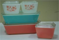 Pyrex Mixed Lot Turquoise, Pink, Gooseberry