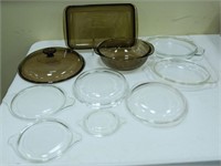 8 Assorted Pyrex Glass Lids