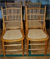 Set of 4 Vintage French Bistro Style Chairs