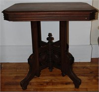 Victorian Eastlake Walnut Lamp Table