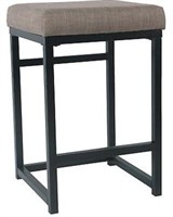 Dark Grey Open Back Metal 24" Counter Stool