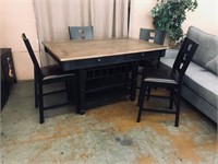 Tyler Creek Black and Gray Rectangular Dining Set