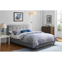 Rose Linen Tufted Upholstered Platform Bed