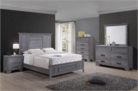 Crown Mark Sarter Weathered Grey QUEEN Bed Set