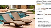 Abbyson Palermo Adjustable Chaise Lounge