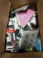Large box of phone and tablet cases