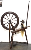 Antique Spinning Wheel-Put Together w/ Wooden Pegs