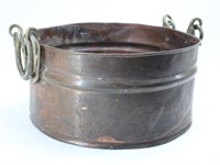 Antique Hammered Two-Handle Copper & Brass Kettle
