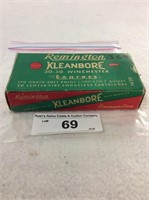 Vintage box of Remington Kleanbore 30-30