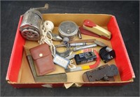 Box Lot Of Vintage Tools Micrometer Pencil Sharpen