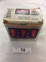 Vintage misc box of trap fire cartridges. All