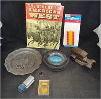 Misc Lot Book Tire Ashtray Golf Tees & More