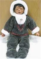 27" VNTG Mann Co Eskimo / Inuit Doll Figure