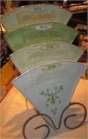 4pc Amscan Pizza Slice Plates & Metal Stand