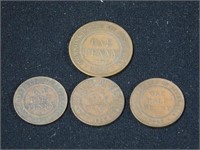 Australia: 1911 one penny - 1921, 1927, 1935 half