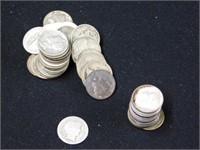 $5 roll of Mercury dimes - 35 Mercury -