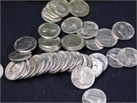 $2 roll of unsorted Jefferson nickels