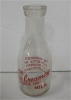 Vintage City Creamery Glass Milk Jar / Carafe 1qt.