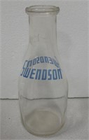 Vintage Swendson Glass Milk Jar / Carafe 1qt.