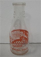 Vintage Sanitary Dairy Glass Milk Jar / Carafe 1qt