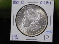 1881O Morgan silver dollar