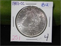 1883CC Morgan silver dollar