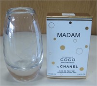 Etched Glass Bud Vase & Coco Chanel Perfume