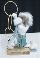 Vintage Hoop Dancer Kachina Doll by J.S. 12"H