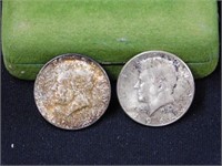 Two Kennedy silver halves, 1964 - 1964D