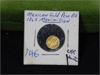 1865 Mexican gold Peso