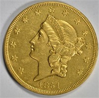 1851 $20 GOLD LIBERTY HEAD  BU