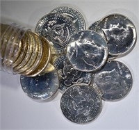 BU ROLL OF 1966 SMS KENNEDY HALF DOLLARS