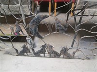 Large Metal Wall Art W/Coyotes