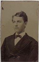 Antique Tintype Photograph of Young Man or Student