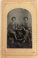 1899 Tintype Photo of Two Gentleman