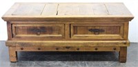Barn Wood Rustic End Table with Drawers