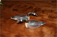 Pair of miniature geese. Necks have been