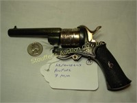 Lefaucheux Pinfire, 7mm, 3 1/2" barrel, ramrod