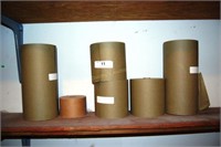 shelf lot incl. 6 paint paper rolls, various size