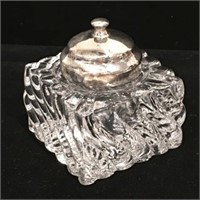 INKWELL WITH SILVER TOP