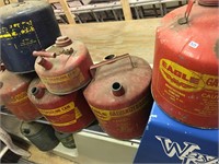 steel gas and keresone cans